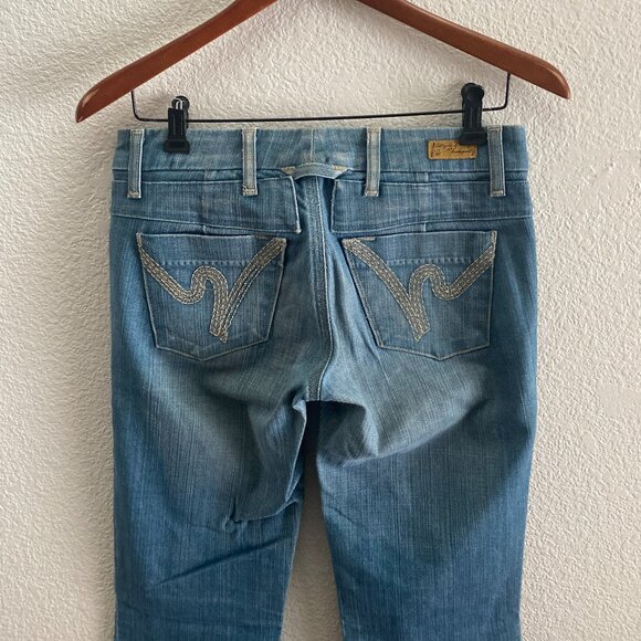 Y2K VTG Citizens of Humanity Boot Cut Low Rise Button Fly Jeans 28 x 31.5 - Picture 1 of 8